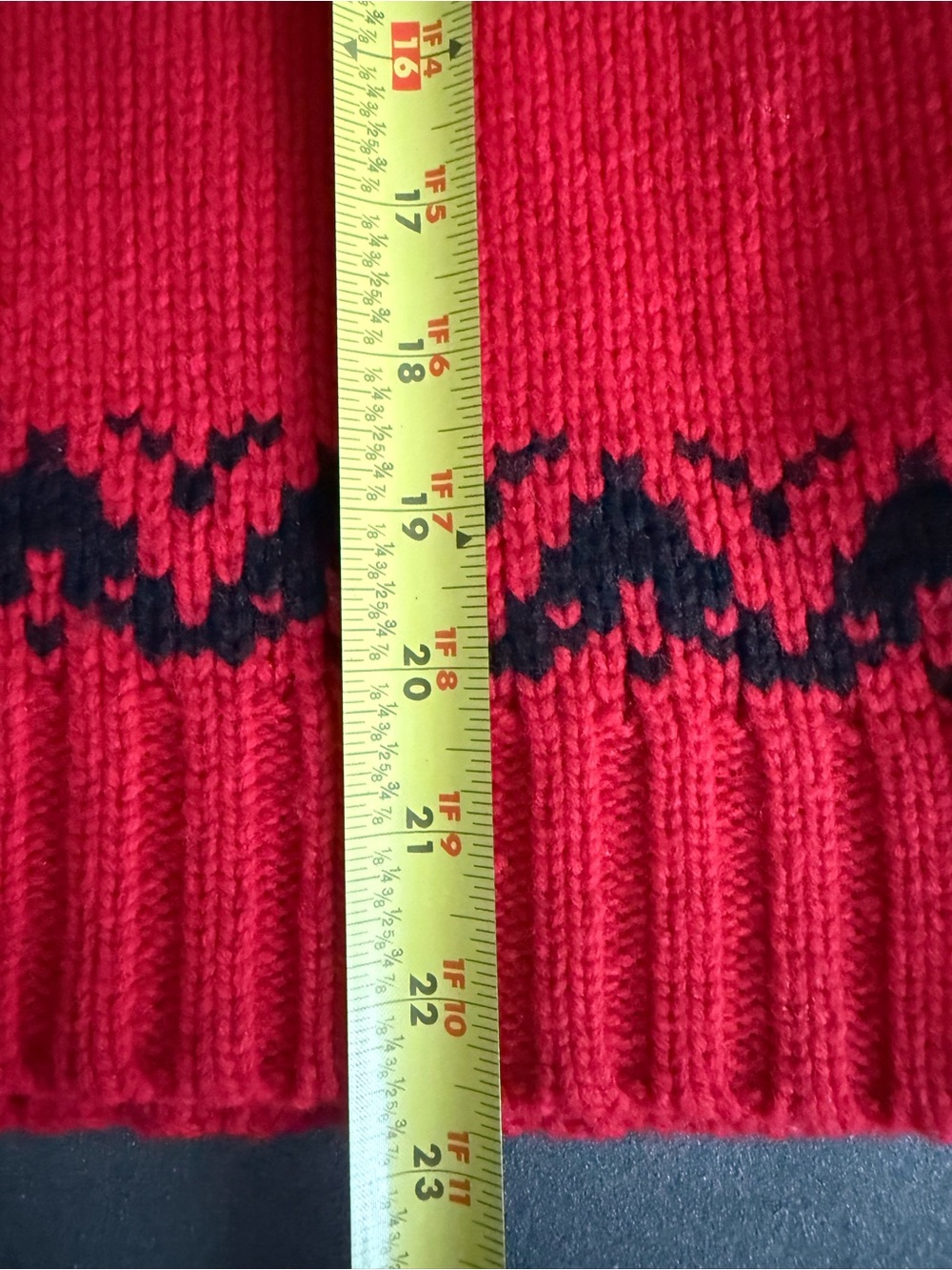 Kate Hill Lambs Wool Black Red Fair Isle Turtleneck Patterned Women's Sweater LP - Picture 6 of 12